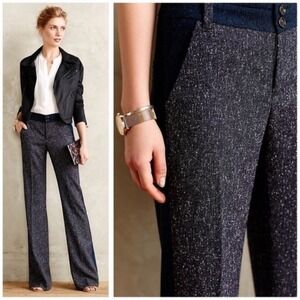 Anthropologie ElevenbyEleven "The Brighton" Wide Leg Colorblock Trousers - 4